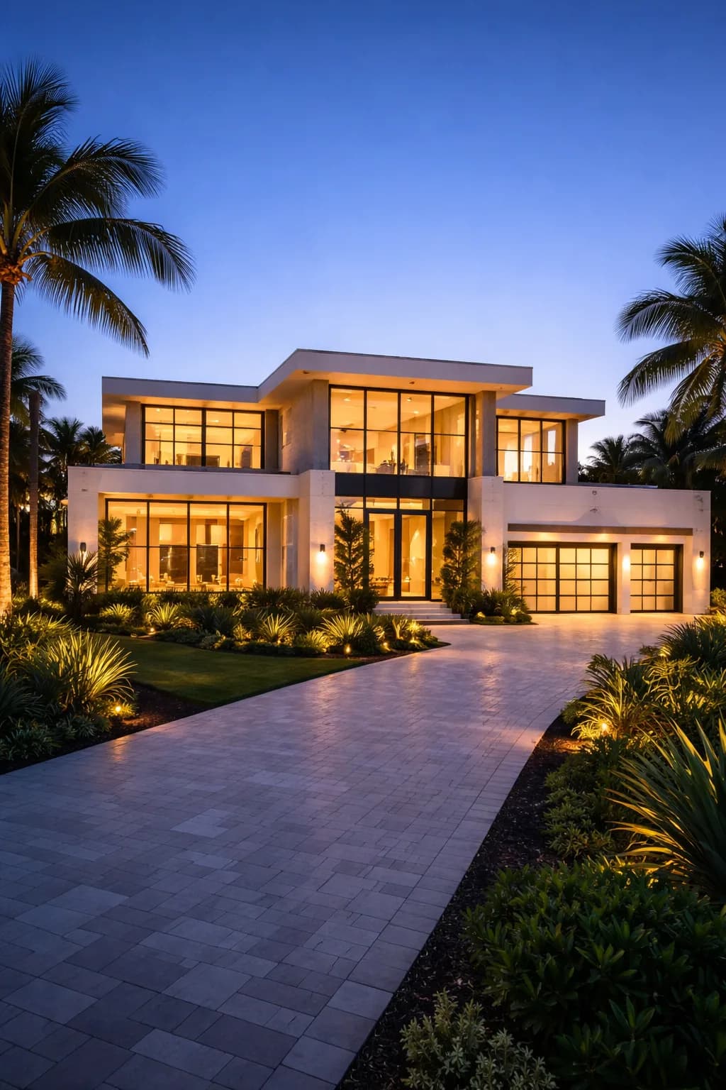 Modern architecture at night